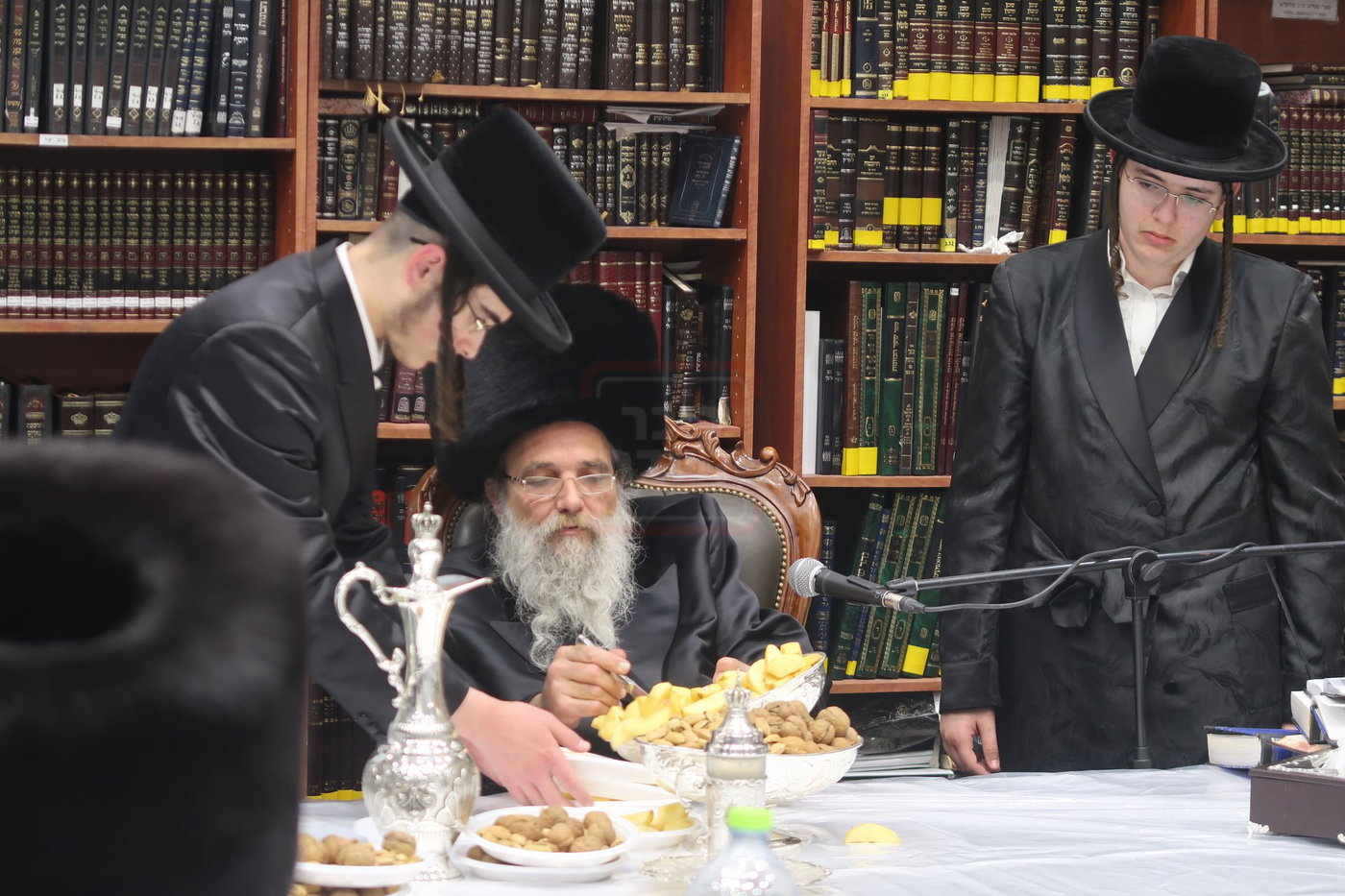 האדמו"ר מאשלג בני היכלא בטיש חוה"מ פסח