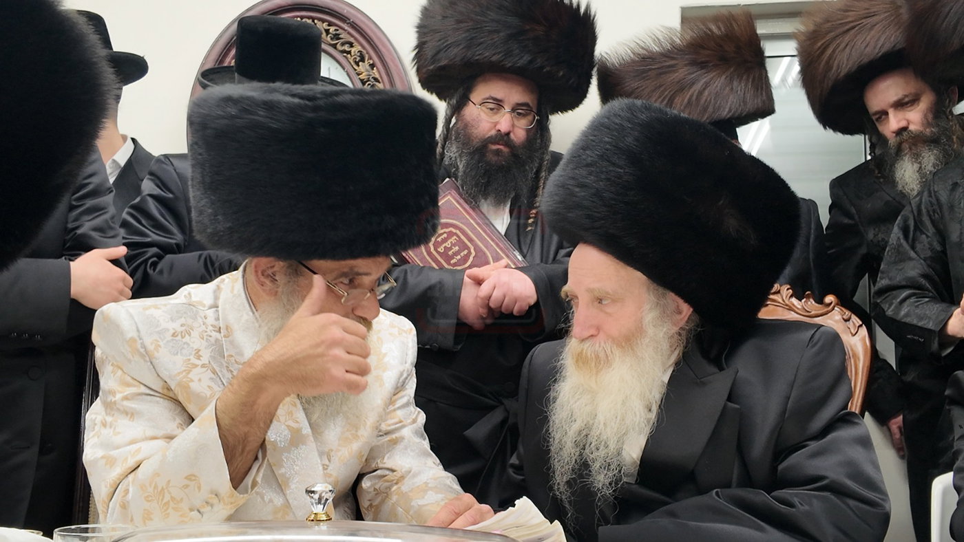 האדמו"ר הגרי"מ מורגנשטרן בביקור אצל האדמו"ר מאשלג בני היכלא