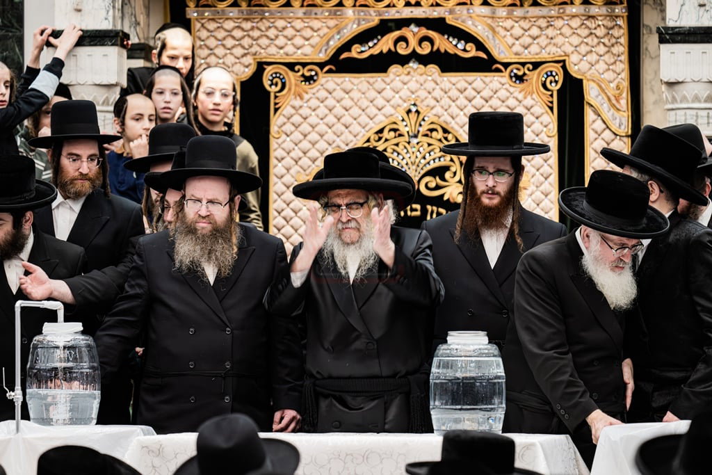 האדמו"ר מסאטמר בשאיבת מים שלנו