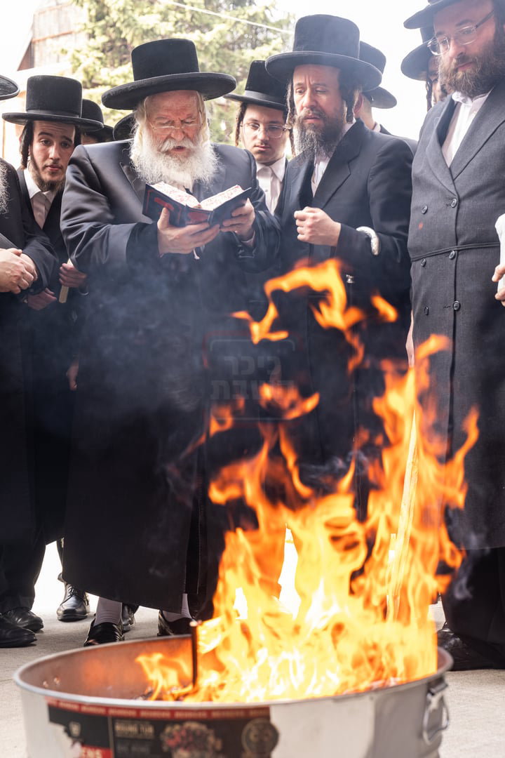 האדמו"ר מבאבוב בשריפת חמץ