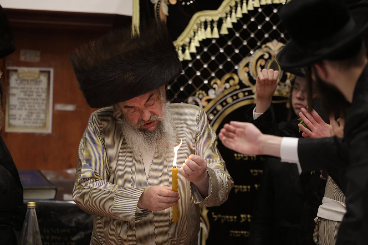 האדמו"ר מלעלוב מוצאי שב"ק בצפת