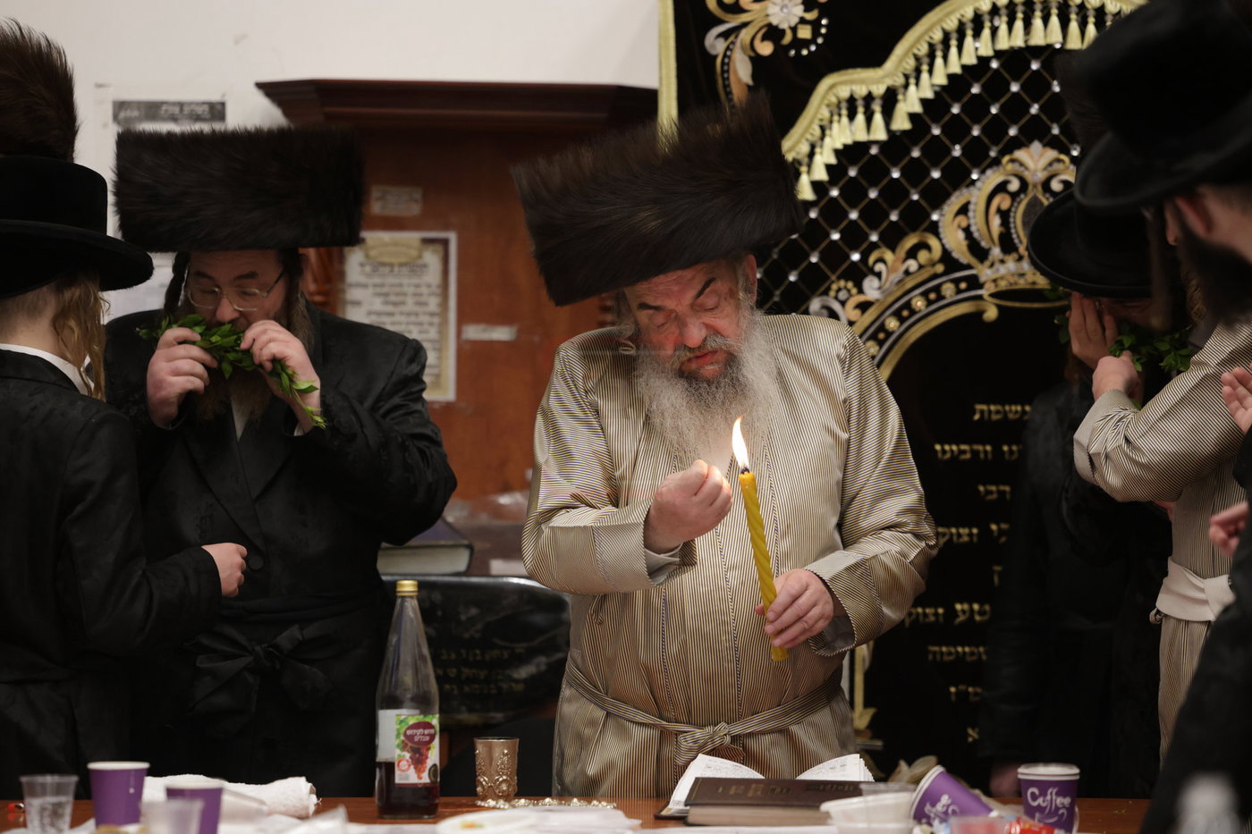 האדמו"ר מלעלוב מוצאי שב"ק בצפת