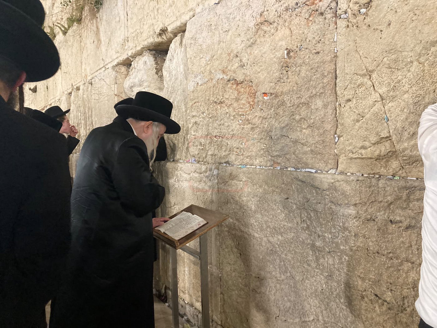 האדמו"ר ממכנובקא בעלזא בכותל המערבי