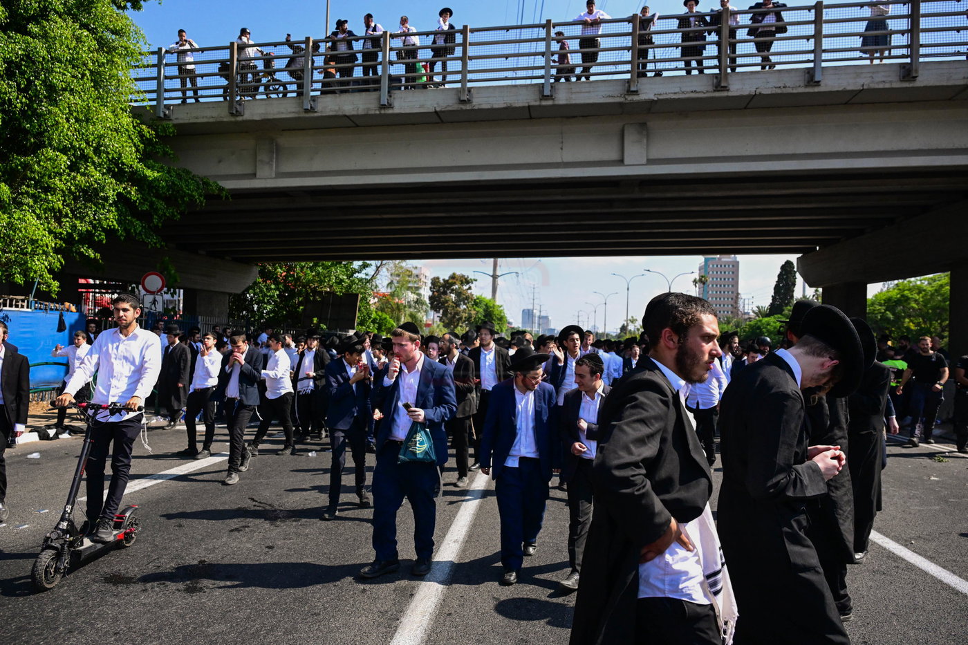 ההפגנה בכביש 4, סמוך לבני ברק