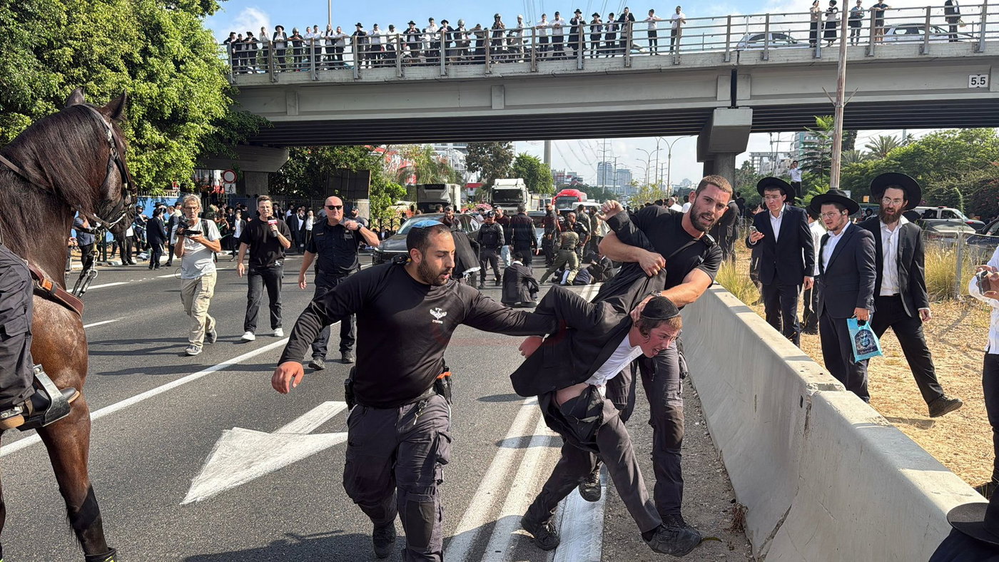 מראות מההפגנות בכביש 4