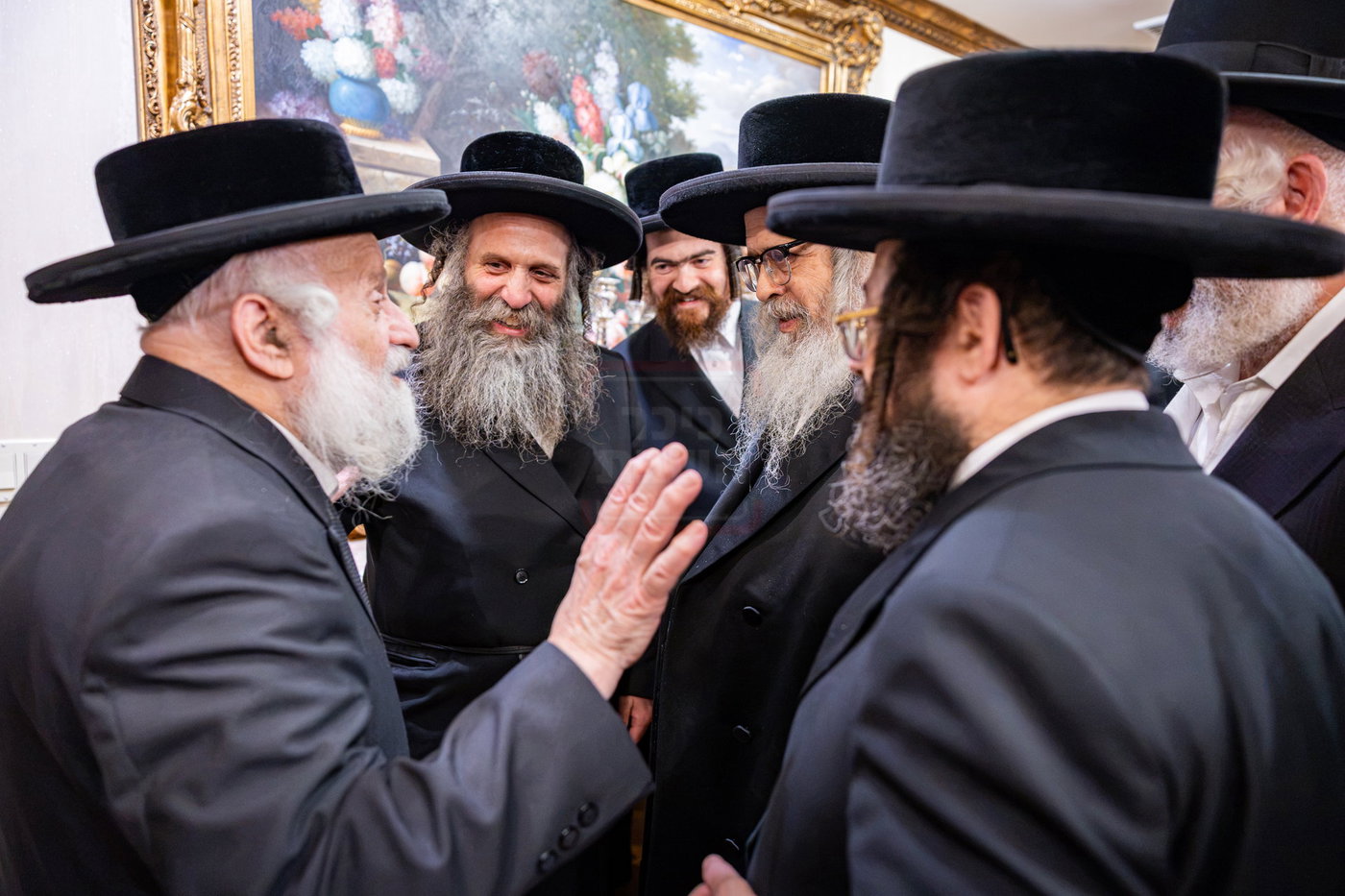 האדמו"ר מסאטמר בלחיים בבית ר' חיים מרדכי אינזליכט