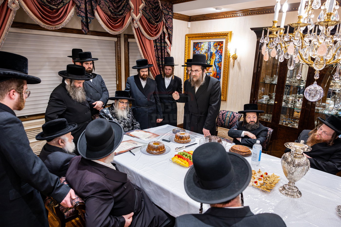 האדמו"ר מסאטמר בלחיים בבית ר' חיים מרדכי אינזליכט