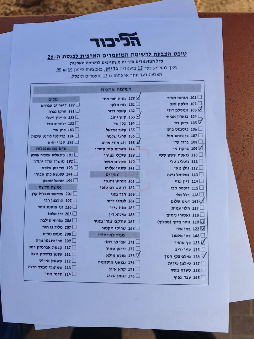 פריימריז הליכוד