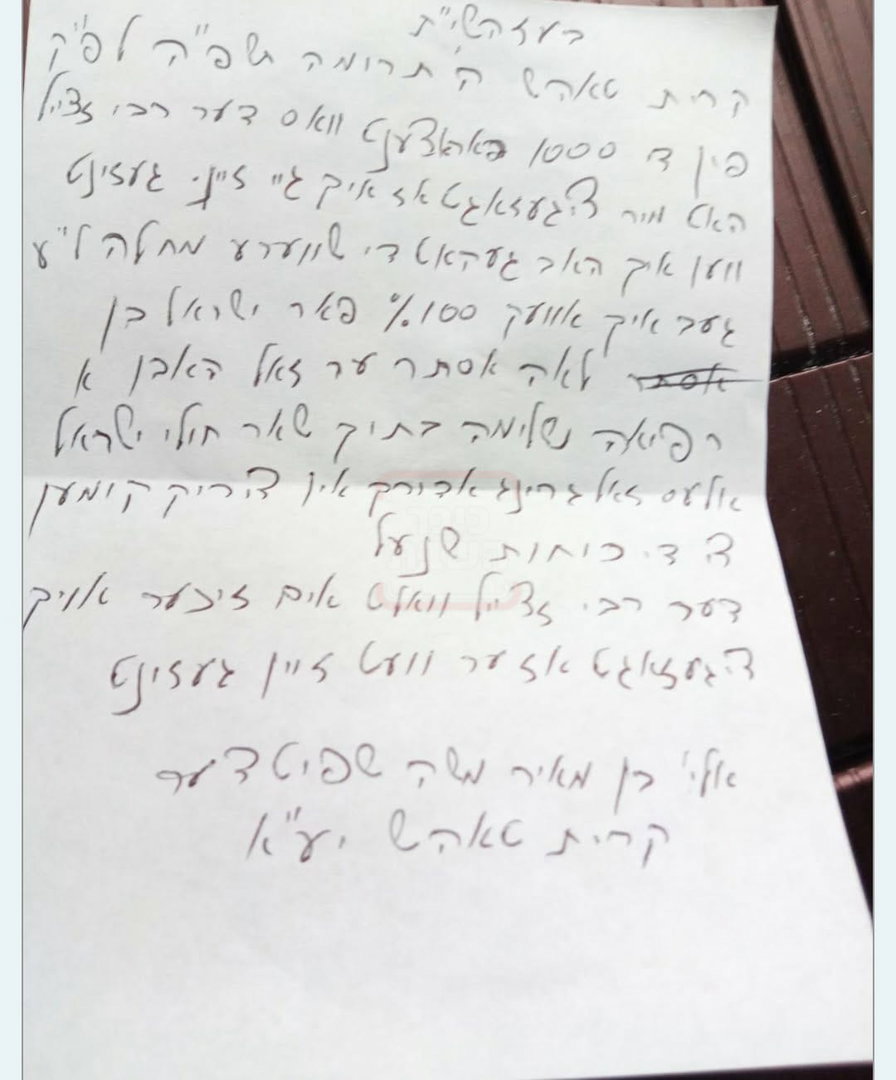 המכתב המצמרר שכתב הרב אליהו שפיטצר זצ"ל